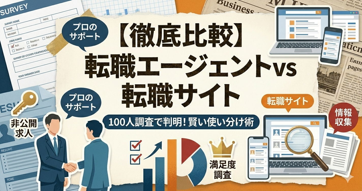 【調査】転職エージェント・転職サイトの利用実態と満足度