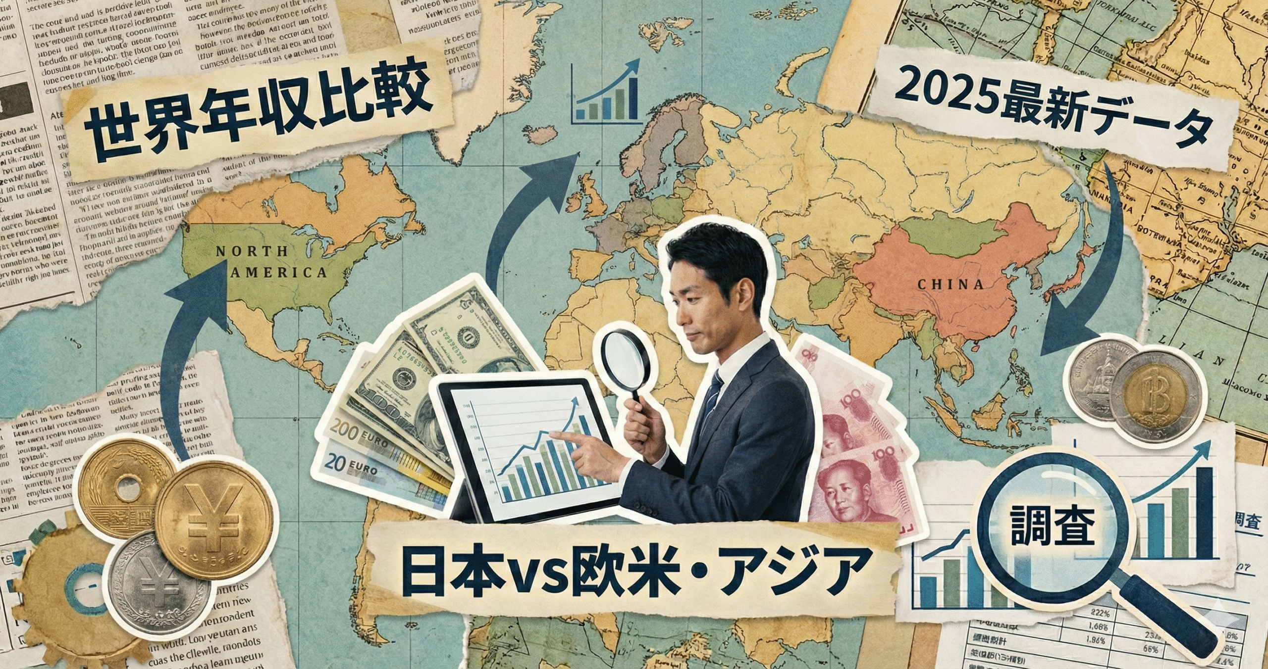 あなたの年収、世界標準ですか？日本人が知らない「欧米・アジア新興国の給与事情」を比較調査