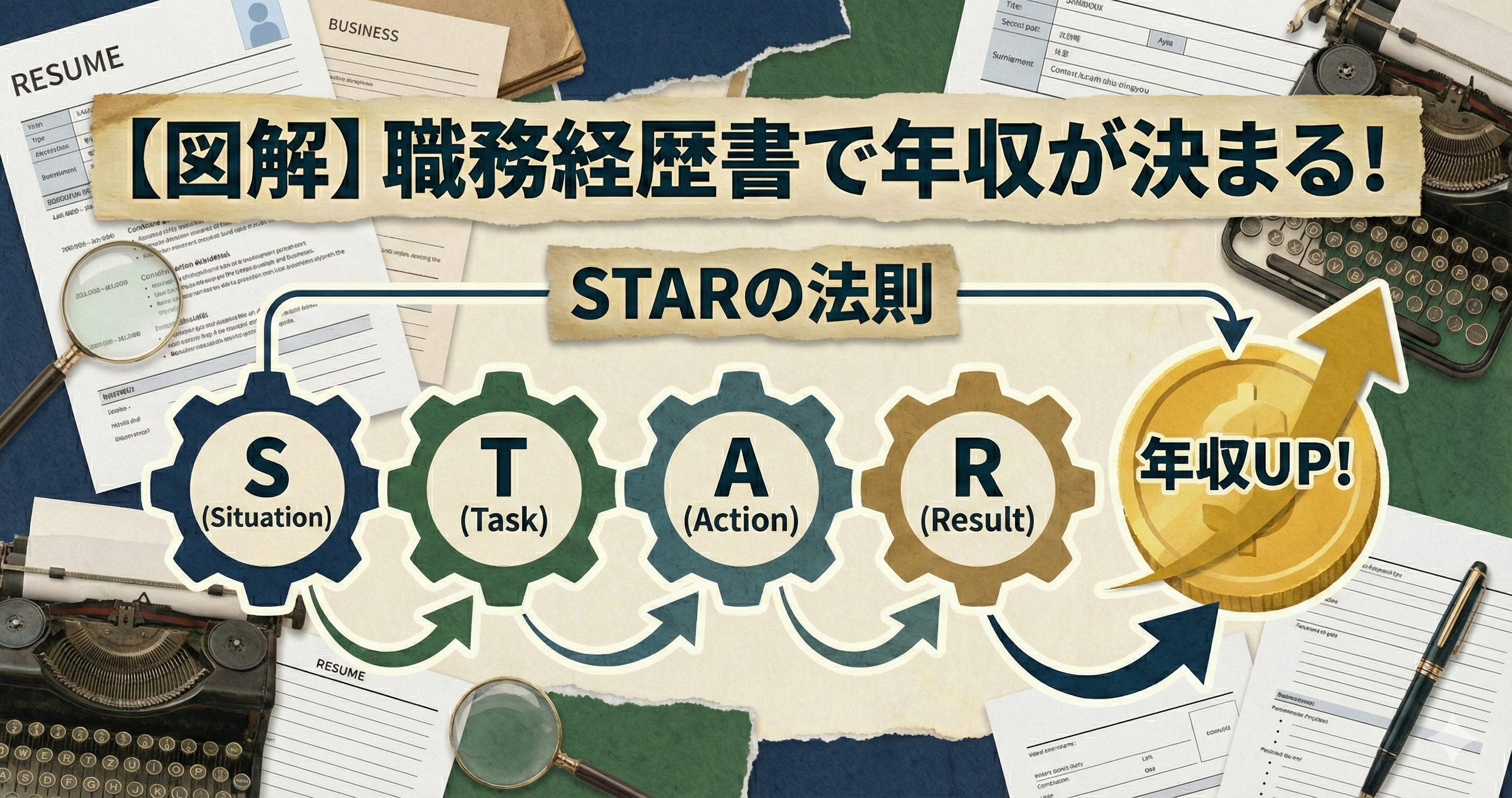 【図解】職務経歴書で年収が決まる！マネジメント経験を魅力的に伝える「STARの法則」活用ガイド